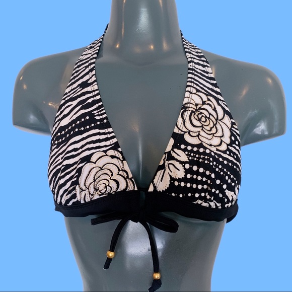 🦓 Ed Hardy Style Aqua Funky Zebra Print Bikini 👙 - Picture 2 of 4
